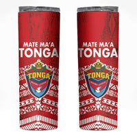 Mate Ma'a Tonga Skinny Tumbler Double White Dove and Kupesi Ngatu Art Tattoo
