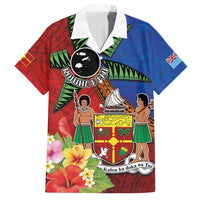 Personalised Fiji and Rotuma Together Hawaiian Shirt Fjian Masi and Pacific Pattern Mix Culture