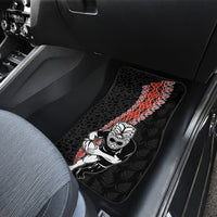 New Zealand Maori Warrior Rugby Car Mats Maori and Silver Fern Half Style