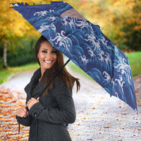 Hawaiian Sea Animals Umbrella Whales Shark and Turtle Guardians with Tribal Pattern