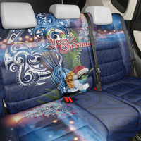 New Zealand Merry Christmas Back Car Seat Cover Maori Tribal Pattern with Xmas Tui Bird LT03 - Polynesian Pride
