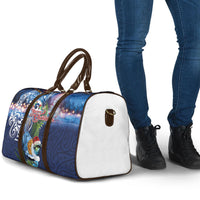 New Zealand Merry Christmas Travel Bag Maori Tribal Pattern with Xmas Tui Bird LT03 - Polynesian Pride