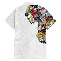 Hawaiian and Japanese Together Family Matching Off Shoulder Maxi Dress and Hawaiian Shirt Colorful Traditional Japanese Tattoo and Kakau Pattern White Color