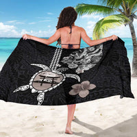 Hawaiian and Japanese Together Sarong Japanese Culture and Turtle Kakau Tattoo Black Color