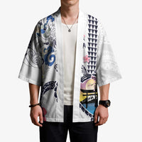 Hawaiian and Japanese Together Kimono Japanese Culture and Turtle Kakau Tattoo White Color - Polynesian Pride