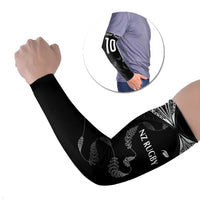 New Zealand Rugby Custom Arm Sleeves Aotearoa Armour Blacks Silver Ferns - Polynesian Pride