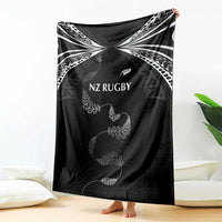 New Zealand Rugby Blanket Aotearoa Armour Blacks Silver Ferns - Polynesian Pride
