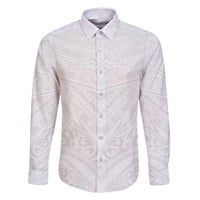 Tonga White Sunday Family Matching Long Sleeve Bodycon Dress and Hawaiian Shirt Tongan Tribal Heritage Tattoos - Polynesian Pride