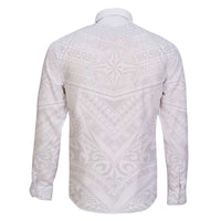 Tonga White Sunday Family Matching Long Sleeve Bodycon Dress and Hawaiian Shirt Tongan Tribal Heritage Tattoos - Polynesian Pride