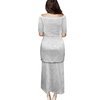 Tonga White Sunday Family Matching Puletasi and Hawaiian Shirt Tongan Tribal Heritage Tattoos - Polynesian Pride