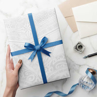 Tonga White Sunday Wrapping Paper Tongan Tribal Heritage Tattoos - Polynesian Pride