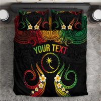 Personalised Chuuk Independence Day Bedding Set Polynesian Tattoo and Plumeria Reggae Color LT03 Reggae - Polynesian Pride