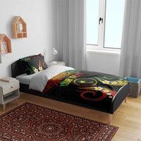Personalised Chuuk Independence Day Bedding Set Polynesian Tattoo and Plumeria Reggae Color LT03 - Polynesian Pride