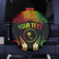 Personalised Chuuk Independence Day Spare Tire Cover Polynesian Tattoo and Plumeria Reggae Color LT03 - Polynesian Pride