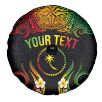 Personalised Chuuk Independence Day Spare Tire Cover Polynesian Tattoo and Plumeria Reggae Color LT03 - Polynesian Pride