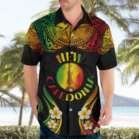 Personalised New Caledonia Independence Day Hawaiian Shirt Polynesian Tattoo and Plumeria Reggae Color LT03 - Polynesian Pride