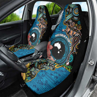 Fiji and Australia Kangaroos Car Seat Cover Indigenous Aboriginal and Fijian Masi Tribal Tattoo