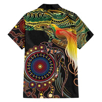 Papua New Guinea and Australia Together Family Matching Tank Maxi Dress and Hawaiian Shirt Bird of Paradise and Kangaroo Melanesian Aboriginal Motifs LT03 - Polynesian Pride