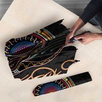 Papua New Guinea and Australia Together Umbrella Bird of Paradise and Kangaroo Melanesian Aboriginal Motifs - Polynesian Pride