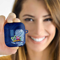 Hawaiian Mele Kalikimaka AirPods Case Funny Santa on Whale Island with Kakau Tattoos LT03 - Polynesian Pride
