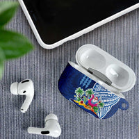 Hawaiian Mele Kalikimaka AirPods Case Funny Santa on Whale Island with Kakau Tattoos LT03 - Polynesian Pride