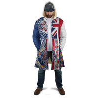 Hawaiian Manta Ray and Turtle Tribal Tattoo Cloak With Hawaii Flag and Flowers