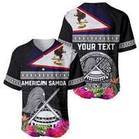 Personalized American Samoa Flag Day Baseball Jersey Tanoa and Fue mix Hibiscus Flower Polynesian Pattern LT03 - Polynesian Pride