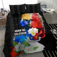Philippines Independence Day Bedding Set Philippines Eagle and Sampaguita Jasmine Yakan Tribal