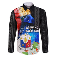 Philippines Independence Day Family Matching Puletasi and Hawaiian Shirt Philippines Eagle and Sampaguita Jasmine Yakan Tribal