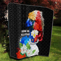 Philippines Independence Day Quilt Philippines Eagle and Sampaguita Jasmine Yakan Tribal