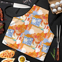 Hawaiian and Japanese Culture Together Apron Palaka Japanese Art and Tropical Motif Tribal Patchwork LT03 Multicolor - Polynesian Pride