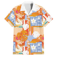 Hawaiian and Japanese Culture Together Family Matching Long Sleeve Bodycon Dress and Hawaiian Shirt Palaka Japanese Art and Tropical Motif Tribal Patchwork LT03 Dad's Shirt - Short Sleeve Multicolor - Polynesian Pride