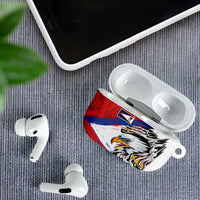 American Samoa Flag Day AirPods Case Polynesian Art Geometric with Flag Brush Style