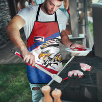 American Samoa Flag Day Apron Polynesian Art Geometric with Flag Brush Style