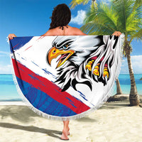 American Samoa Flag Day Beach Blanket Polynesian Art Geometric with Flag Brush Style LT03 - Polynesian Pride