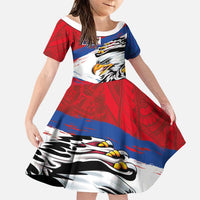 American Samoa Flag Day Family Matching Puletasi and Hawaiian Shirt Polynesian Art Geometric with Flag Brush Style