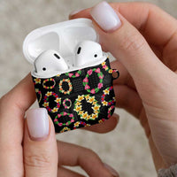 Hawaiian Kakau Tattoo Leis and Palaka Pattern AirPods Case Traditional Aloha Tribal Black Color LT03 - Polynesian Pride