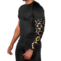 Hawaiian Kakau Tattoo Leis and Palaka Pattern Arm Sleeves Traditional Aloha Tribal Black Color LT03 - Polynesian Pride