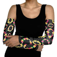 Hawaiian Kakau Tattoo Leis and Palaka Pattern Arm Sleeves Traditional Aloha Tribal Black Color LT03 - Polynesian Pride