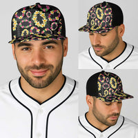 Hawaiian Kakau Tattoo Leis and Palaka Pattern Baseball Net Cap Traditional Aloha Tribal Black Color