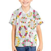 Hawaiian Kakau Tattoo Leis and Palaka Pattern Hawaiian Shirt Traditional Aloha Tribal White Color LT03 - Polynesian Pride