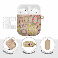 Hawaiian Kakau Tattoo Leis and Palaka Pattern AirPods Case Traditional Aloha Tribal Beige Color LT03 - Polynesian Pride