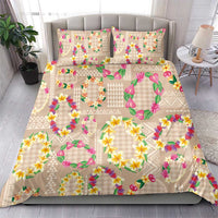 Hawaiian Kakau Tattoo Leis and Palaka Pattern Bedding Set Traditional Aloha Tribal Beige Color LT03 - Polynesian Pride