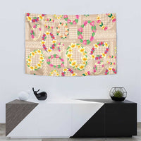 Hawaiian Kakau Tattoo Leis and Palaka Pattern Tapestry Traditional Aloha Tribal Beige Color LT03 - Polynesian Pride