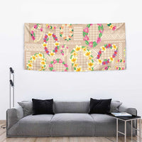 Hawaiian Kakau Tattoo Leis and Palaka Pattern Tapestry Traditional Aloha Tribal Beige Color LT03 - Polynesian Pride