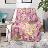 Hawaiian Leis Blanket Kakau Tattoos and Palaka Pastel Pink Color LT03 - Polynesian Pride