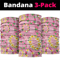 Hawaiian Leis Neck Gaiter Kakau Tattoos and Palaka Pastel Pink Color LT03 package One Size: 25*50cm Pink - Polynesian Pride