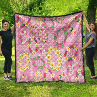 Hawaiian Leis Quilt Kakau Tattoos and Palaka Pastel Pink Color LT03 - Polynesian Pride