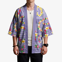 Hawaiian Leis Kimono Kakau Tattoos and Palaka Pastel Purple Color LT03 - Polynesian Pride
