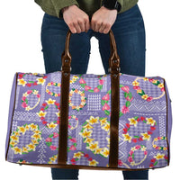 Hawaiian Leis Travel Bag Kakau Tattoos and Palaka Pastel Purple Color LT03 Purple - Polynesian Pride